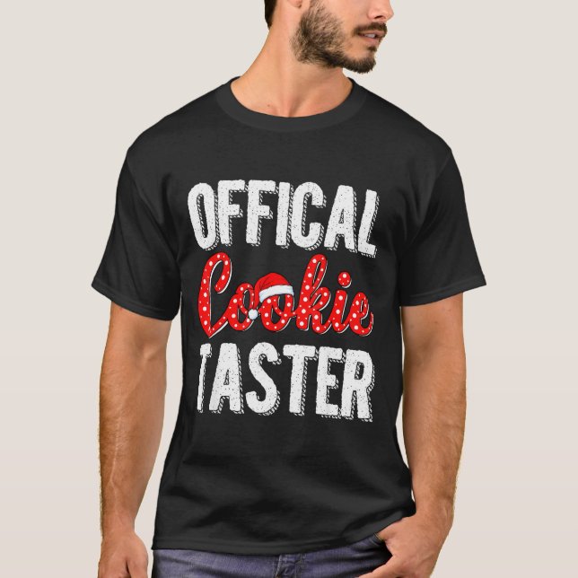 Cookie Taster Cookie Christmas Matching Couple  T Shirt (Framsida)