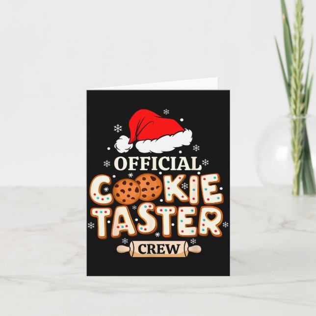 Cookie Taster Crew, Funny Christmas Baking Team  Kort (Framsida)