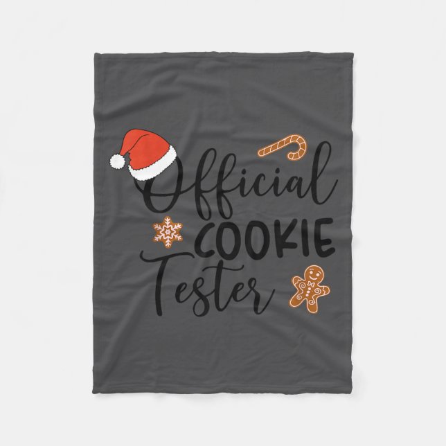 Cookie Tester &amp; Cookie Baker Funny Christmas C Fleecefilt (Framsidan)