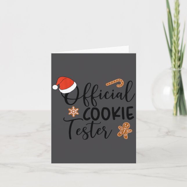 Cookie Tester &amp; Cookie Baker Funny Christmas C Kort (Framsida)