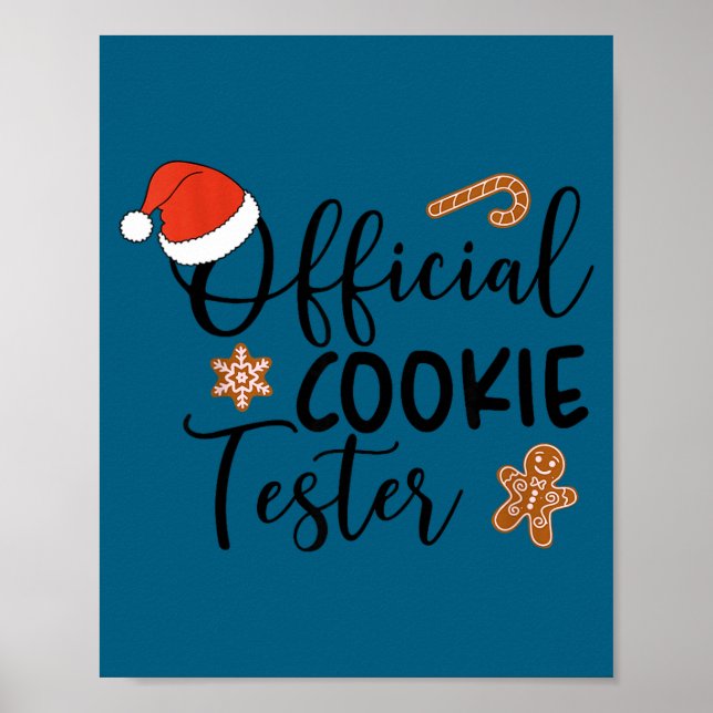 Cookie Tester &amp; Cookie Baker Funny Christmas C Poster (Framsidan)