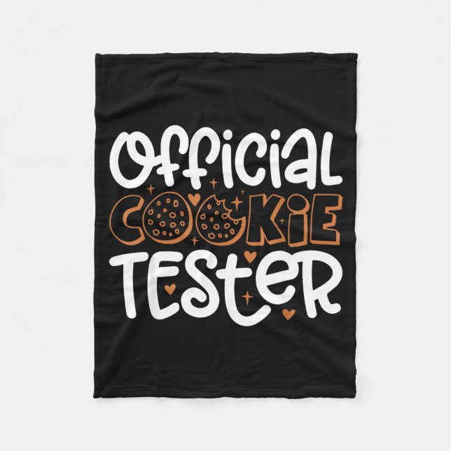 Cookie Tester Christmas Bakers Kids Toddler Xmas  Fleecefilt (Framsidan)