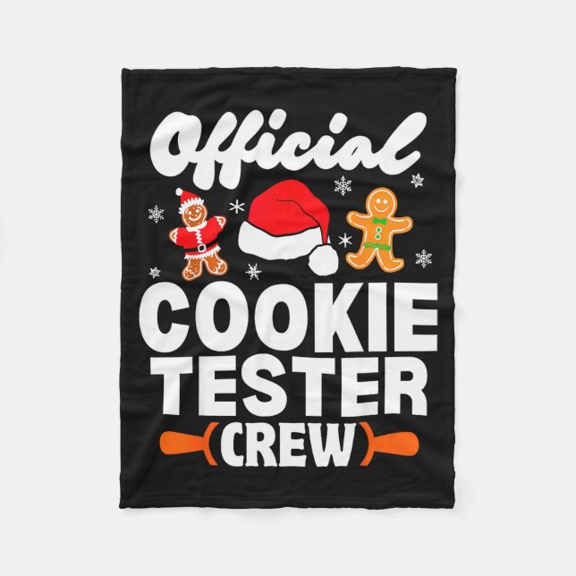 Cookie Tester Crew Christmas Baking Xmas Pajamas  Fleecefilt (Framsidan)