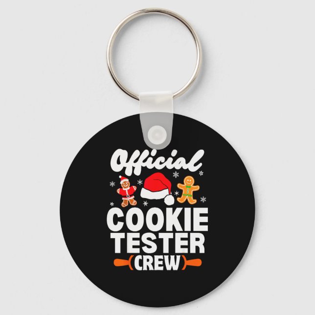 Cookie Tester Crew Christmas Baking Xmas Pajamas  Nyckelring (Framsida)