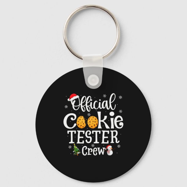 Cookie Tester Crew Family Baking Team Christmas  Nyckelring (Framsida)
