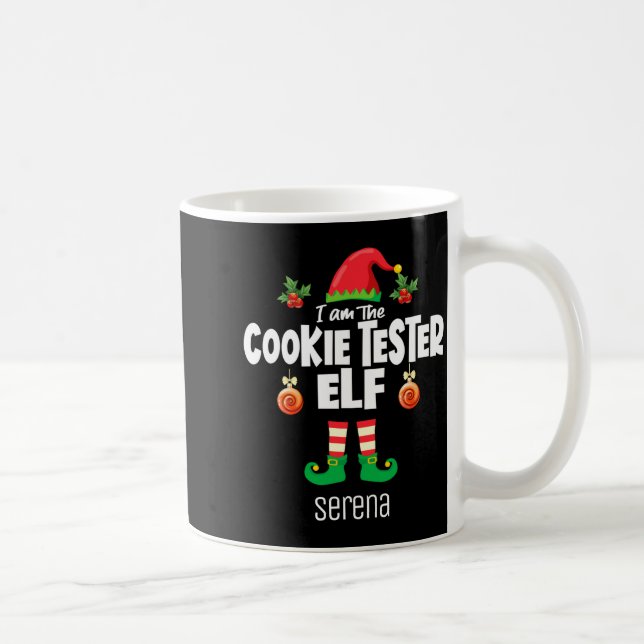 Cookie Tester Elf Family Matching Christmas Name  Kaffemugg (Höger)