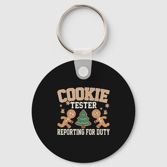 Cookie Tester-omdirigering för Duty Funny jul Xma Nyckelring (Framsida)