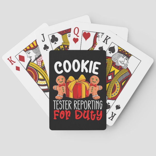 Cookie Tester-rapportering för den roliga julen Casinokort (Baksidan)