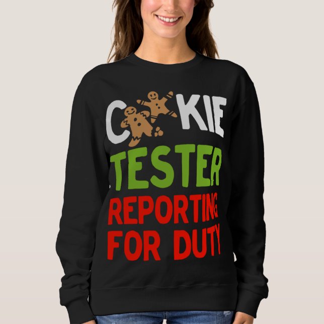 Cookie Tester Reporting for Duty Cute Jute Gi T Shirt (Framsida)