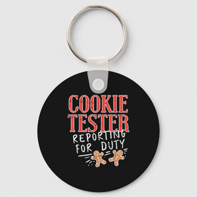 Cookie Tester Rerting Duty Funny Christmas Xmas Ki Nyckelring (Framsida)
