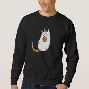 Cookie Unicorn Cat Lång Ärmad Tröja