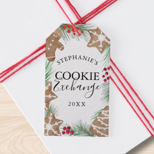 Cookie-utbyte för vattenfärg presentetikett