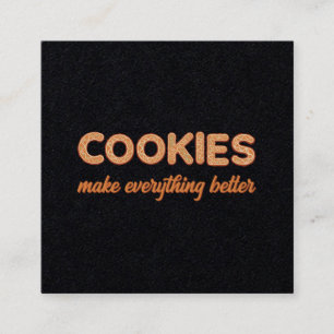 Cookies Allt bättre Fyrkantigt Visitkort