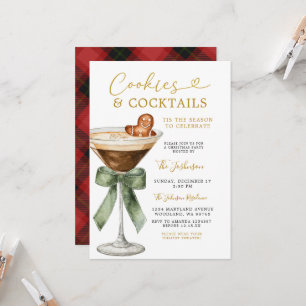 Cookies and Cocktails Party Gingerbread Martini Inbjudningar