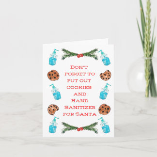 Cookies and Hand Sanitizer for Santa Kort