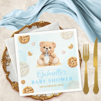 Cookies and milk Baby Shower - Cookie Baby Shower Pappersservett