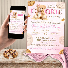 Cookies and Milk Baby Shower - Teddy Bear Baby Sho Inbjudningar