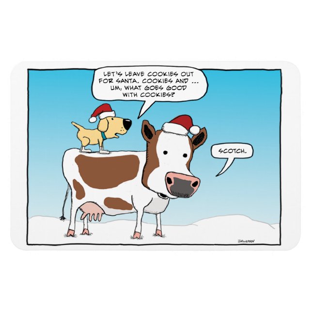 Cookies and Scotch for Santa magnet (Horisontell)
