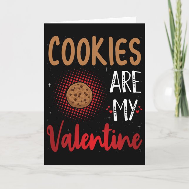 Cookies är min valentin - Cookie Lover Valentine' Kort (Framsida)