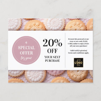 Cookies Bakery Baker Anpassningsbar-kupongrabatt Vykort