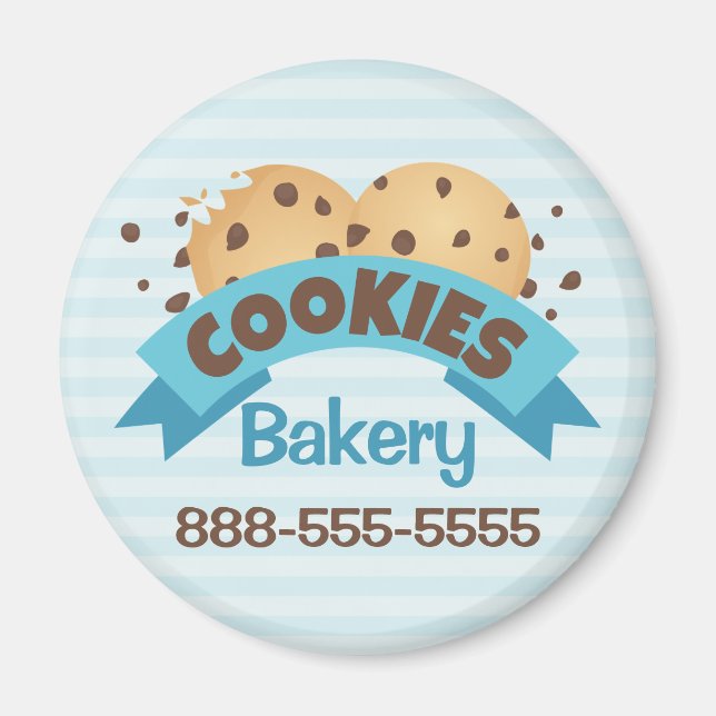 Cookies Bakery Circle Magnet (Framsidan)