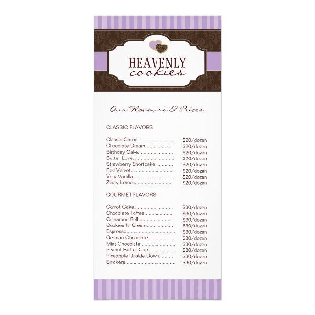 Cookies/Bakery-rackkort Reklamkort (Framsidan)