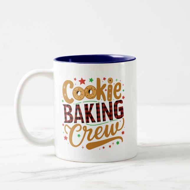 Cookies Baking Crew Funny Två-Tonad Mugg (Vänster)