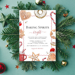 Cookies Baking Spirits Bright jul Party Inbjudningar