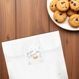 Cookies & Cocoa Barnkalas Fyrkantigt Klistermärke