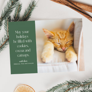 Cookies Cocoa Catnaps Pet Julkort