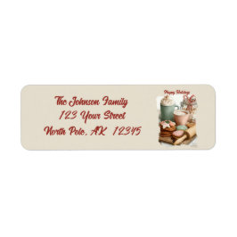 Cookies, Cocoa & Christmas Cheer Address Returadress Etikett