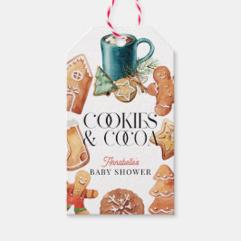 Cookies & Cocoa Christmas Holiday Baby Shower Presentetikett