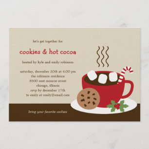 Cookies & Cocoa Helgdag/julfest Inbjudan
