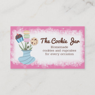 Cookies cupkaka blomma från vas bakverk visitkort