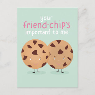 Cookies-design för Cute Friend-Chip Vykort