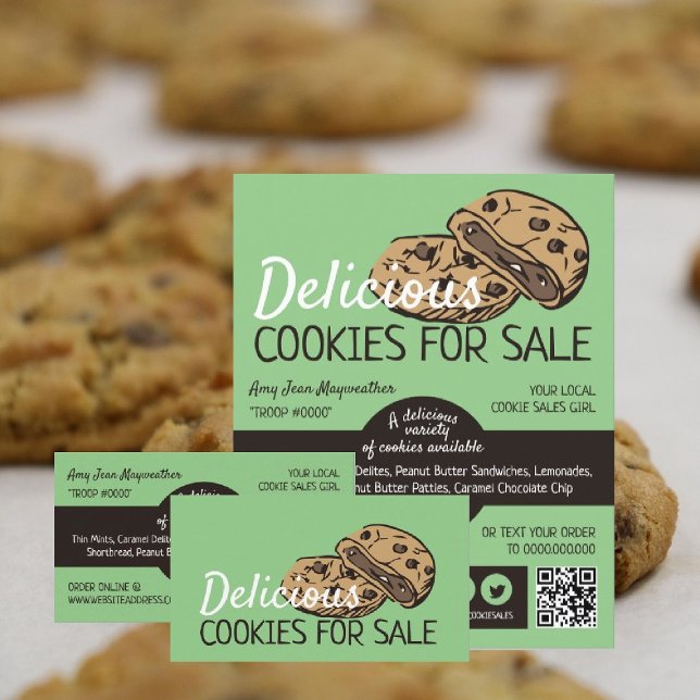 Cookies-design, säljfinansiering för cookies flygblad (Skapare uppladdad)