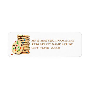 Cookies-etiketter Returadress Etikett