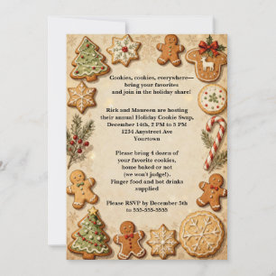 Cookies for God Julfest Inbjudningar