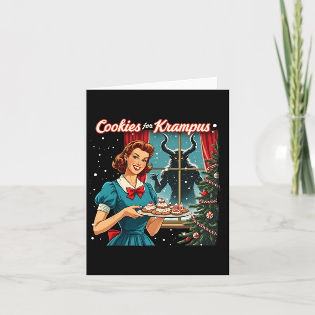 Cookies for Krampus Funny jul Julafton Krampus G Kort (Framsida)
