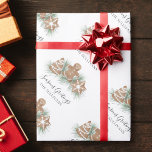 Cookies för personlig Säsonhälsningar Presentpapper<br><div class="desc">Den här festpresenten för pappra Säsonhälsningar är dekorerad med vattenfärgade julkakor och löv. Enkelt anpassade. Eftersom vi skapar vår teckning kommer du inte att hitta just den här bilden från andra designers. Ursprunglig vattenfärg © Michele Davies.</div>