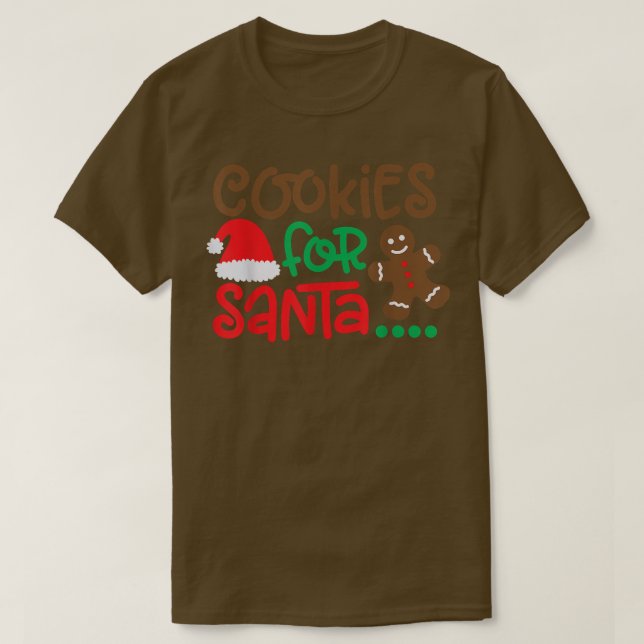 COOKIES FOR SANTA COOKIE ÄLSKARE CHRISTMAS T SHIRT (Design framsida)