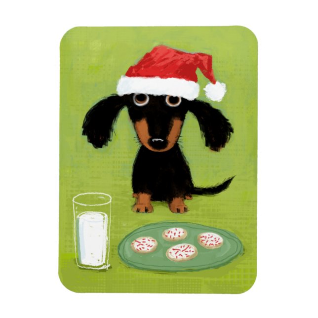 Cookies for Santa Dachshund Magnet (Vertikal)