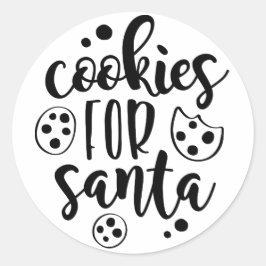 Cookies for Santa, juldekaler Runt Klistermärke