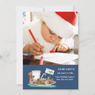 Cookies for Santa Photo Card Julkort
