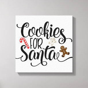 Cookies for Santa Roligt jul Canvastryck