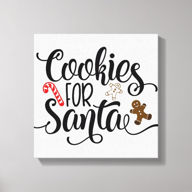 Cookies for Santa Roligt jul Canvastryck (Framsida)
