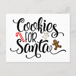 Cookies for Santa Roligt jul Helg Vykort