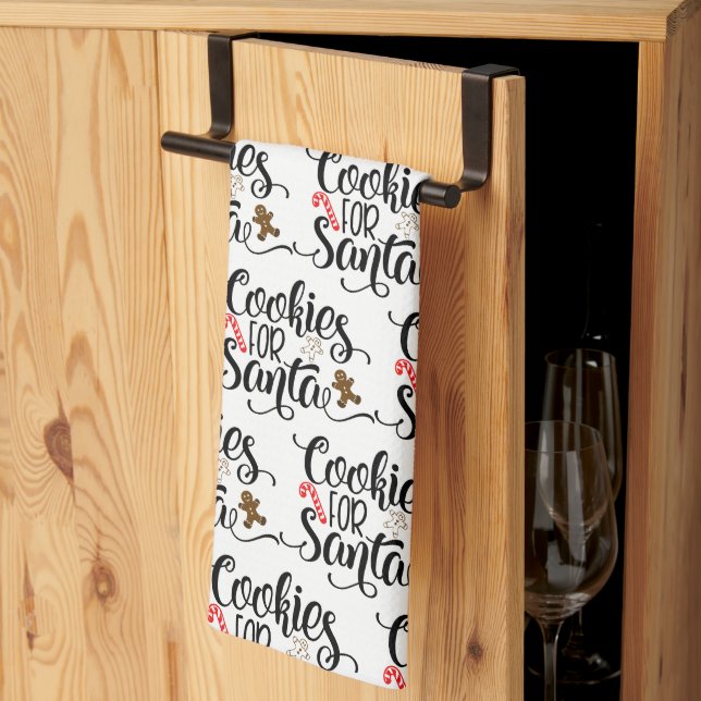 Cookies for Santa Roligt jul Kökshandduk (Thirds Fold)
