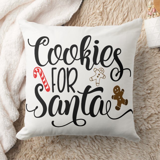 Cookies for Santa Roligt jul Kudde (Filt)