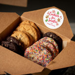 Cookies for Santa Runt Klistermärke<br><div class="desc">Dessa klistermärken är perfekter för att användas som etiketter på hemgjorda julkakor,  och den festliga utformningen kan lätt vara personlig med ditt namn.</div>